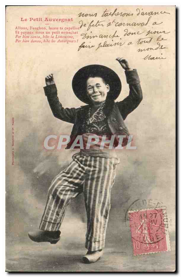 Auvergne CPA Le petit Auvergnat (folklore costume)