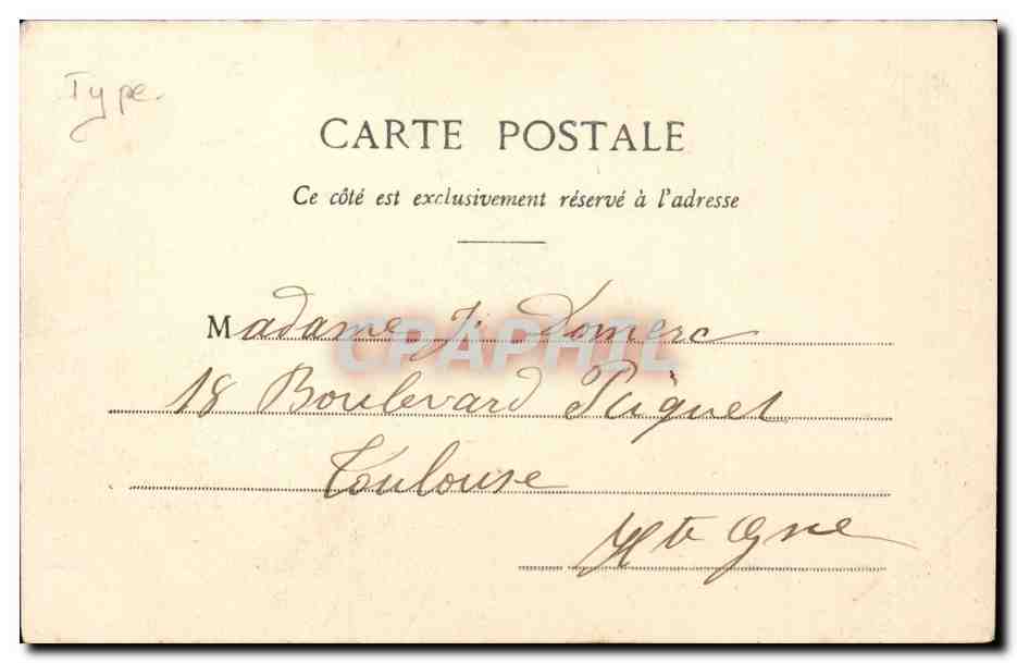 Auvergne CPA Le petit Auvergnat (folklore costume) — Verso