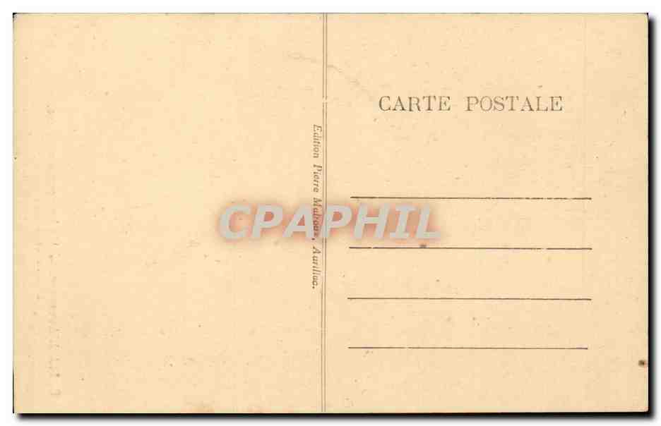 Auvergne CPA Un heureux auvergnat Double tentation (folklore costume alcool vin femme) — Verso