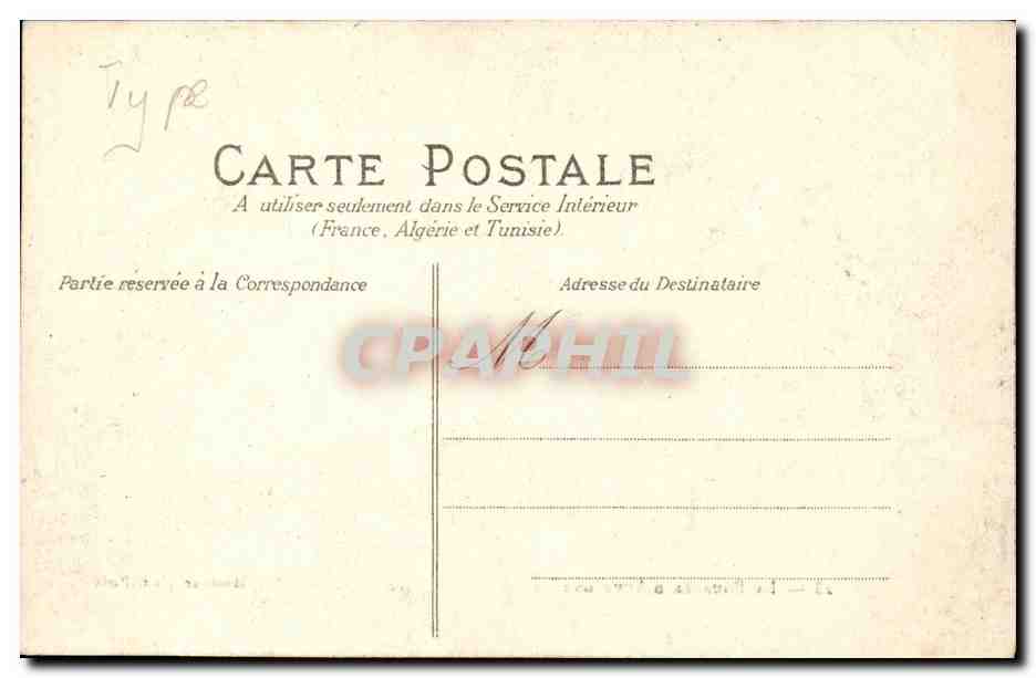 Auvergne CPA La bourree (folklore costume danse) — Rückseite