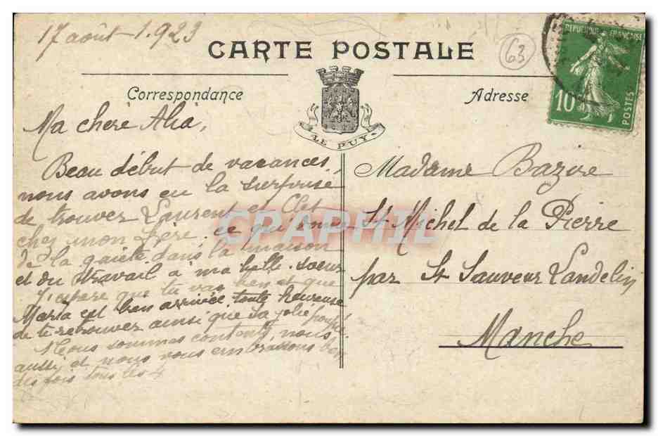 Auvergne CPA La bourree d'auvergne (folklore costume danse) — Rückseite