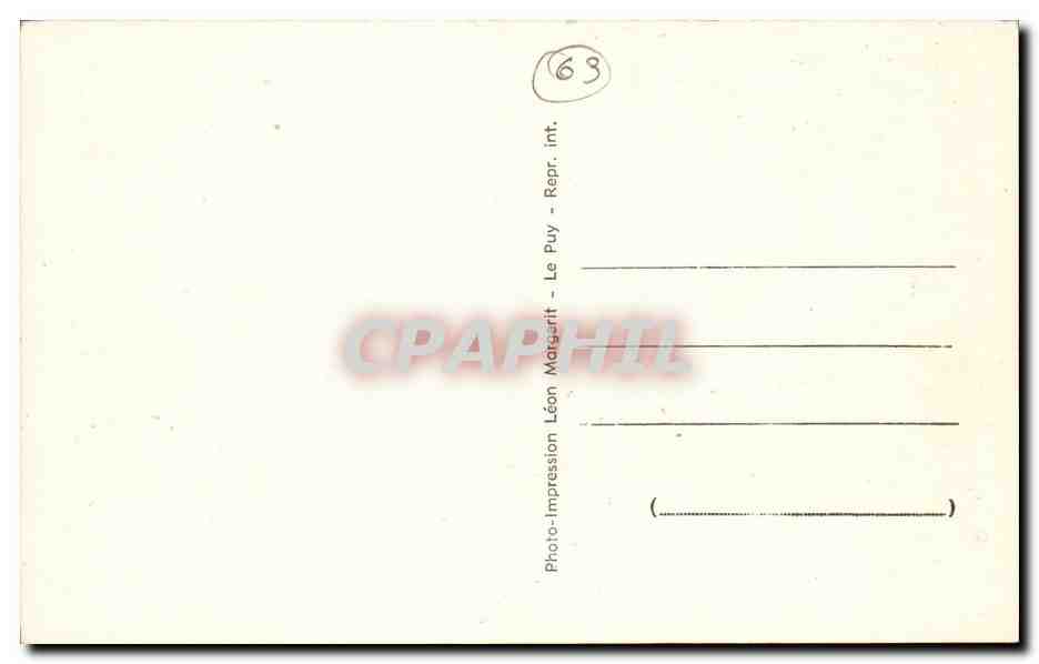 Auvergne CPA Les scenes villageoises La bourree (folklore costume danse) — Verso