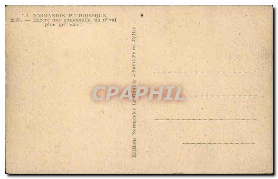 Auvergne CPA Encore une automobile no v ai plus qu'cha (folklore costume ane donkey) — Verso
