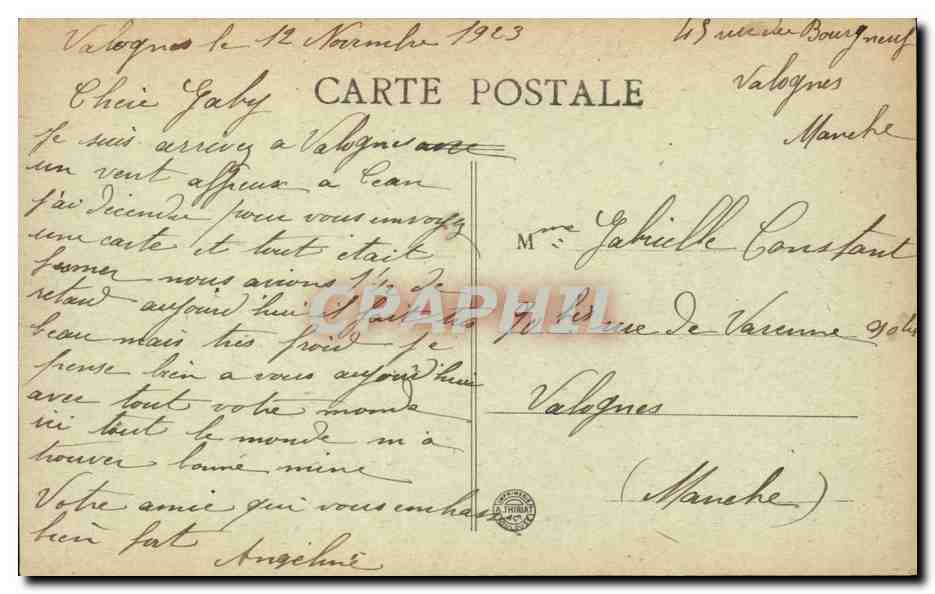 La Normandie Pittoresque — Elle n'est pas engourdie. La race des Gas Normands — Éditeur : Vaudrey Édit. St-Pierre-Église, n° 3120 — Reverso