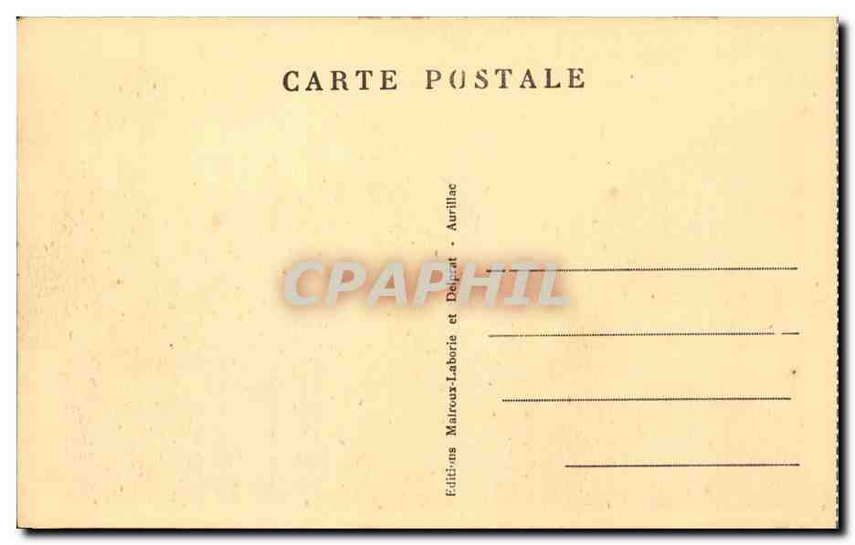 En Auvergne CPA Groupe de fileuses (folklore costume) — Verso
