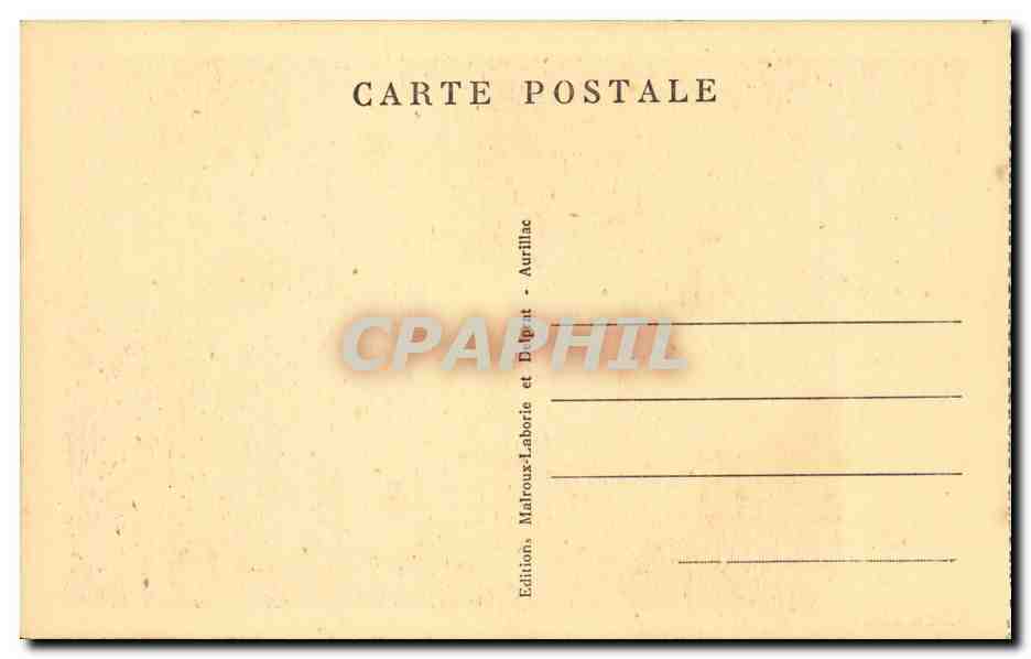 En Auvergne CPA Le berceau (folklore costume) — Rückseite