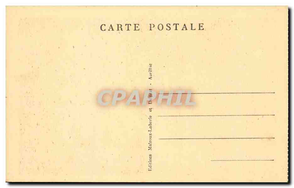 En Auvergne CPA Dans le chemin creu L'attente (folklore costume) — Rückseite