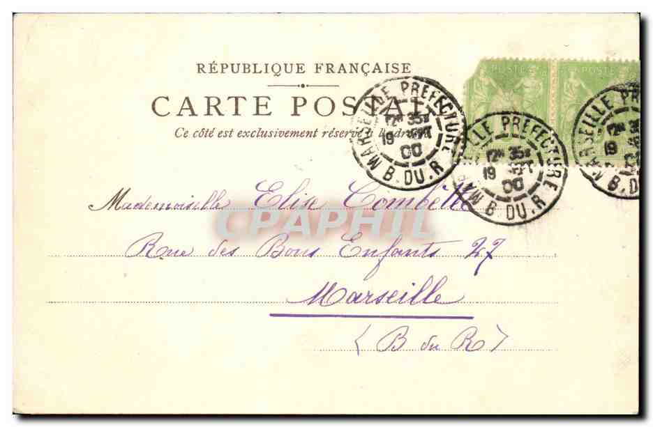Femme avec lys de printemps — reproduction interdite — Jack Abeille, n° 292 — Verso