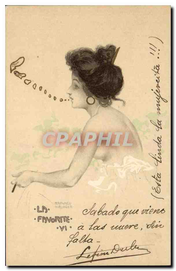 CPA Fantaisie Femme La favorite Raphael Kirchner TOP