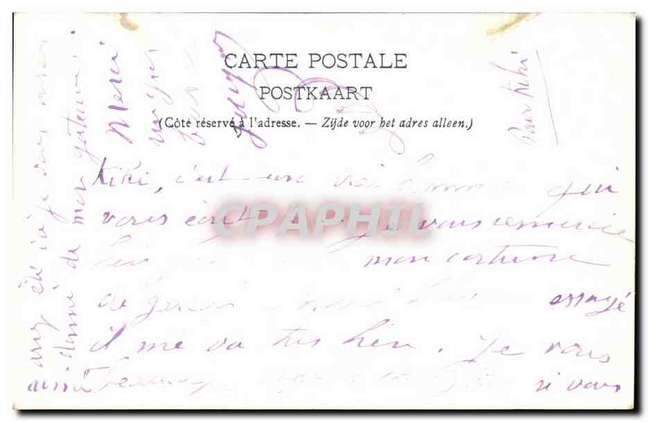 CPA Fantaisie Enfant et chien Xavier SAger — Rückseite