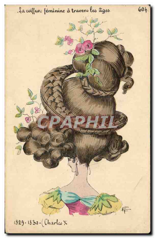 Frauenfrisuren durch die Jahrhunderte — 1829-1830 (Charles X) — Serie 604