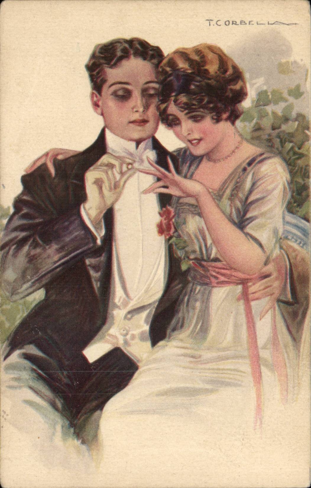 Liebespaar — Illustration — T. Corbella