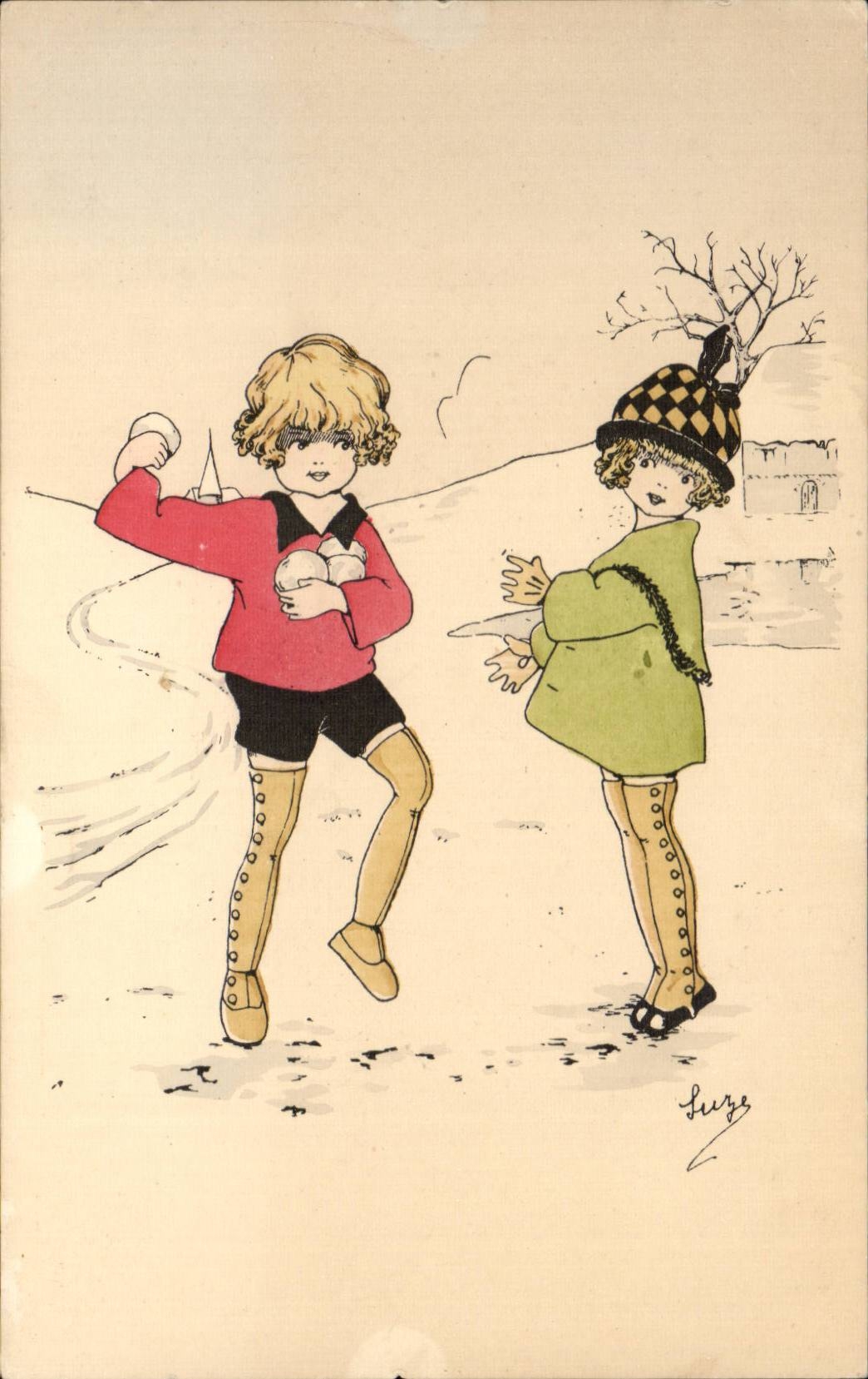 CPA Fantaisie Enfants Suze (illustrateur)