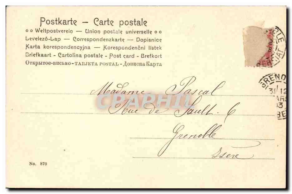 Je souhaite qu'elle vous porte chance — Madame Pascal — Grenoble — No. 870 — Reverso