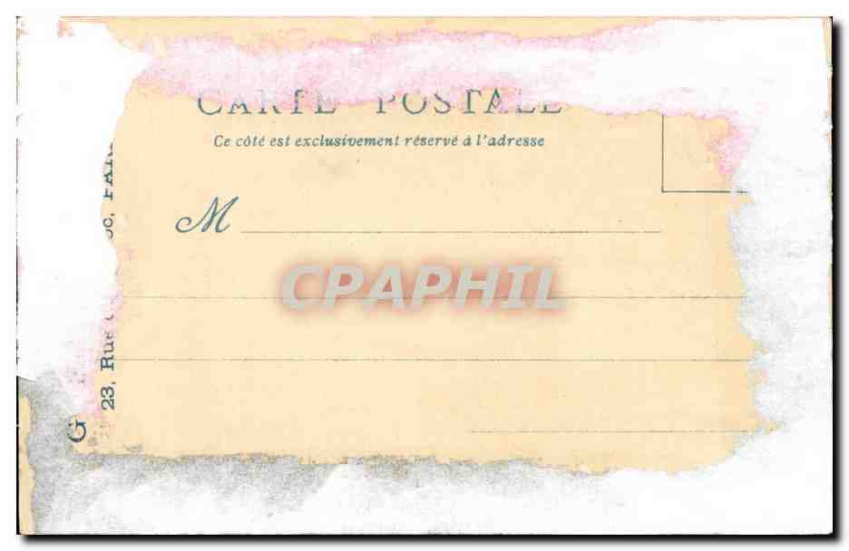 Fantaisie CPA Exposition universelle de 1900 Le vieux Paris Chocolat Guerin Boutron Corps de garde (militaria uniforme) — Verso