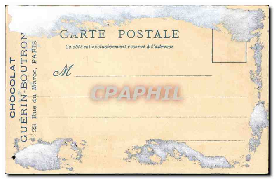 Fantaisie CPA Exposition universelle de 1900 a la taverne Place du Pre aux Clercs — Verso