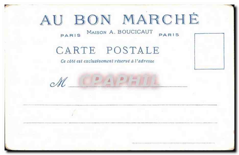 Fantaisie CPA Le vieux Paris Au bon Marche Maison de Nicolas Flamel — Rückseite