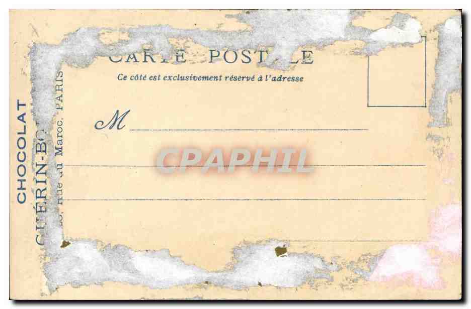 Fantaisie CPA Exposition universelle de 1900 Le vieux Paris Chez le rotisseur (folklore) — Verso