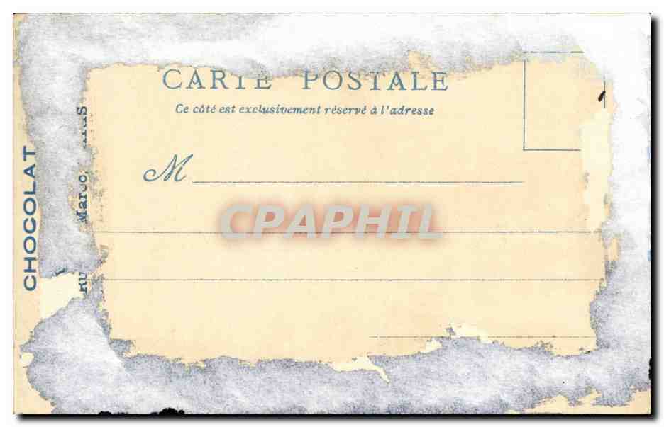 CPA Le Vieux Paris Exposition universelle de 1900 Chocolat Guerin Boutron Le factionnaire du grand Chatelet — Verso