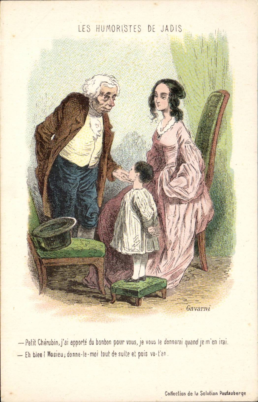 CPA Fantaisie Illustrateur Gavarni Les humouristes de jadis Enfant TOP