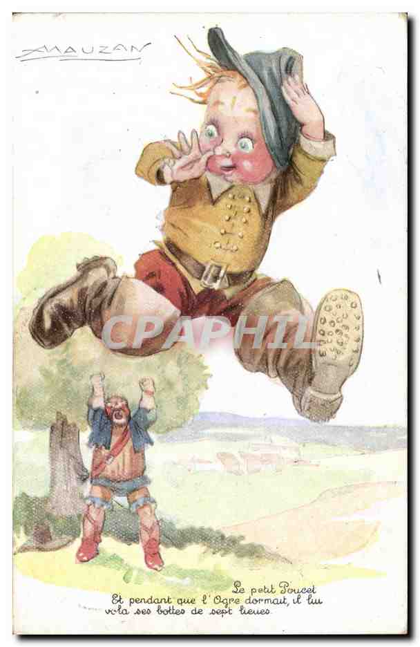 CPA Le petit poucet Mauzan illustrateur Charles Perrault (contes enfants conte enfants)