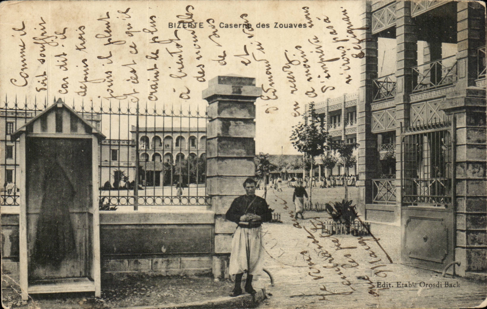Tunisie Bizerte CPA Caserne des zouaves 