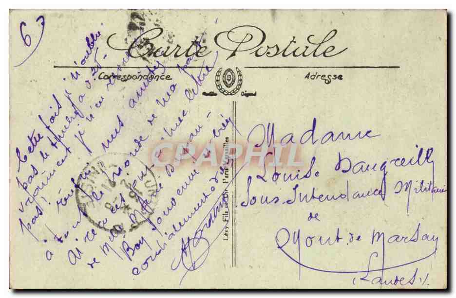 Tunisie Tunis CPA Jardins de la Residence  — Rückseite