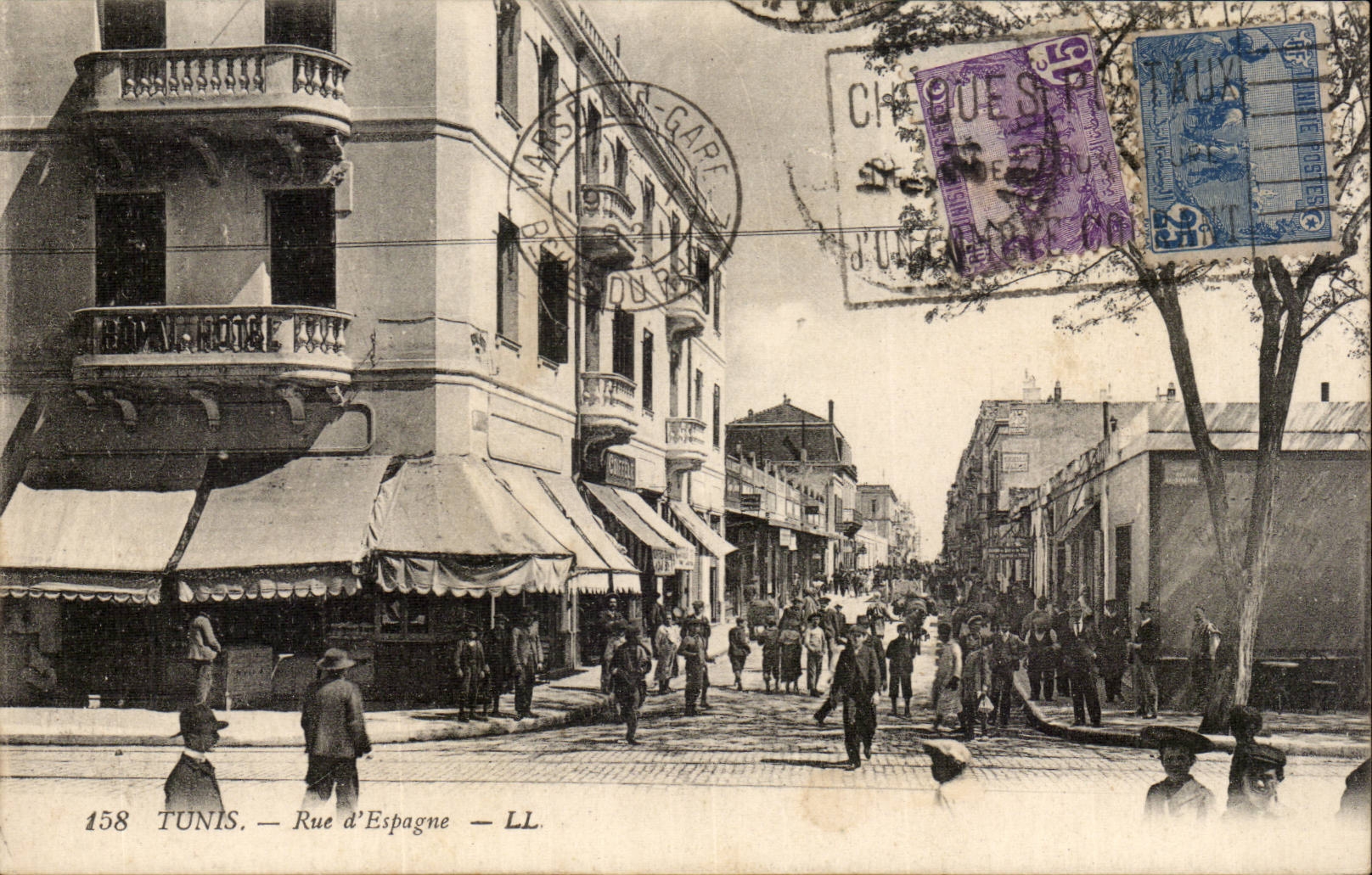Tunisie Tunis CPA Rue d'Espagne