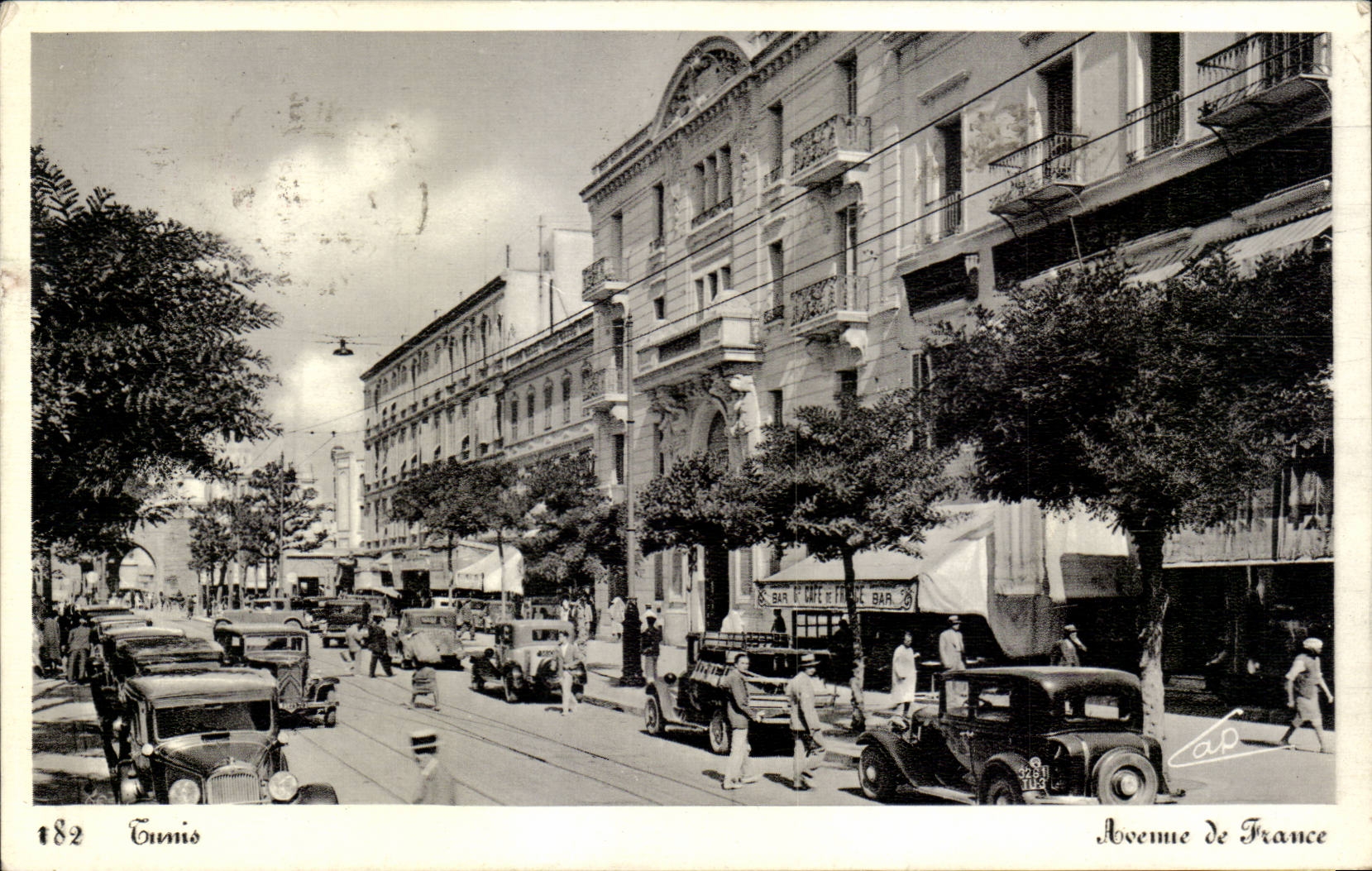 Tunisie Tunis CPA avenue de France