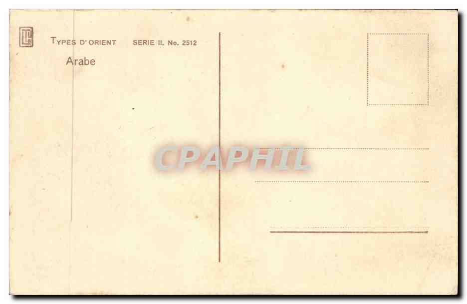 Tunisie CPA Type d'Orient Vieil arabe — Verso