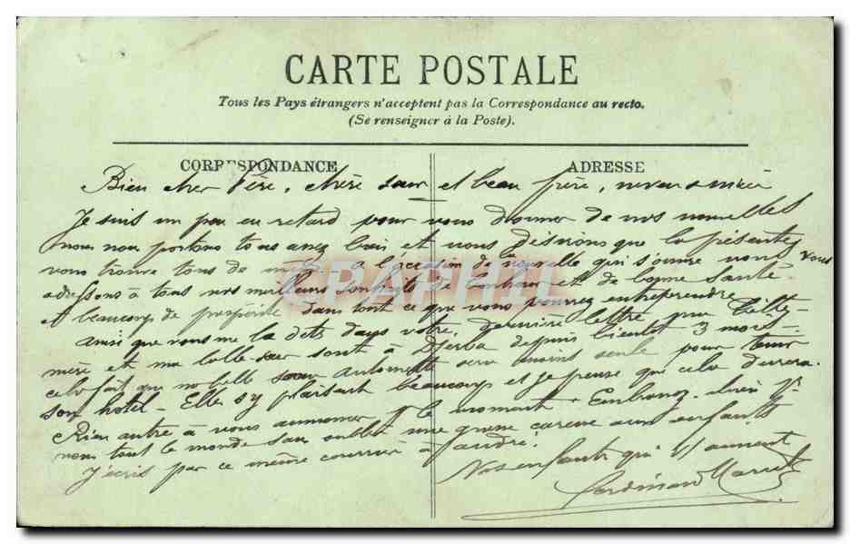 Tunisie CPA Tunis Mosquee Sidi Ben Aroun — Verso