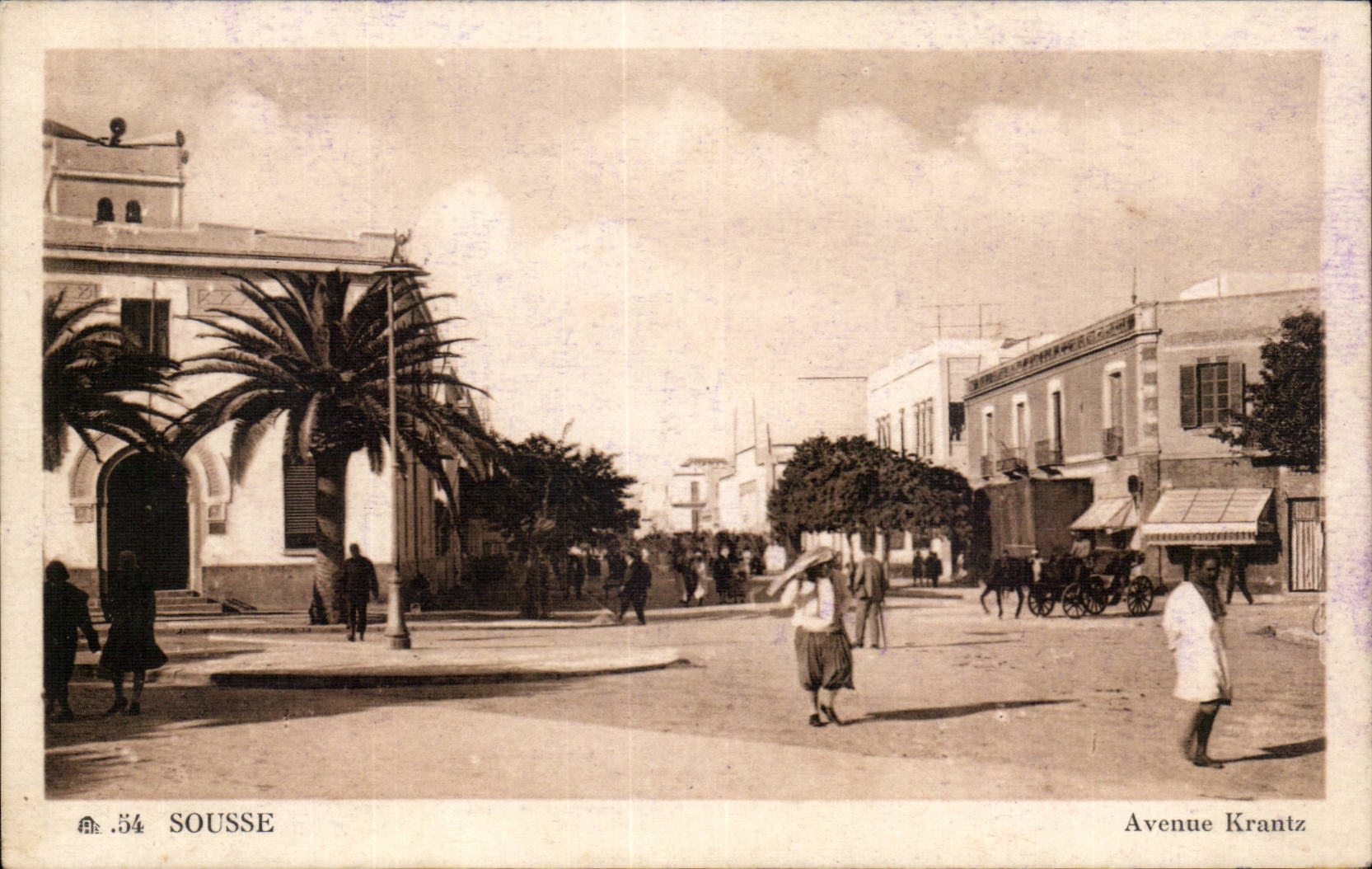 Tunisie CPA Sousse Avenue Krantz