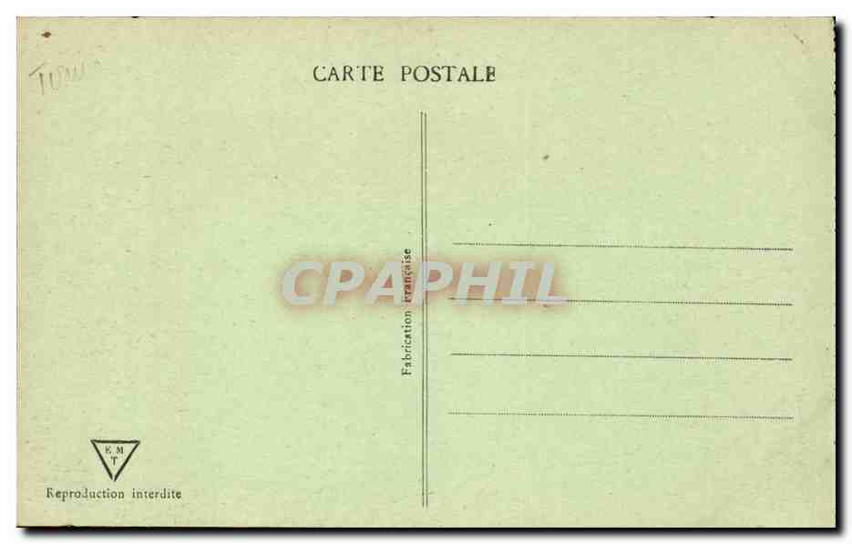 Tunisie CPA Tunis Belvedere un coin du parc — Rückseite