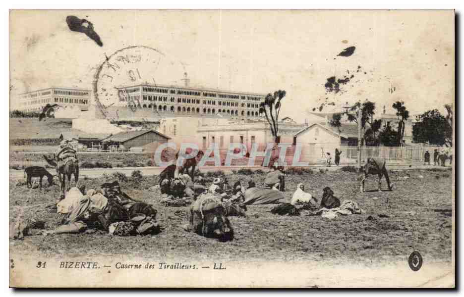 Tunisie CPA Bizerte Caserne des Tirailleurs
