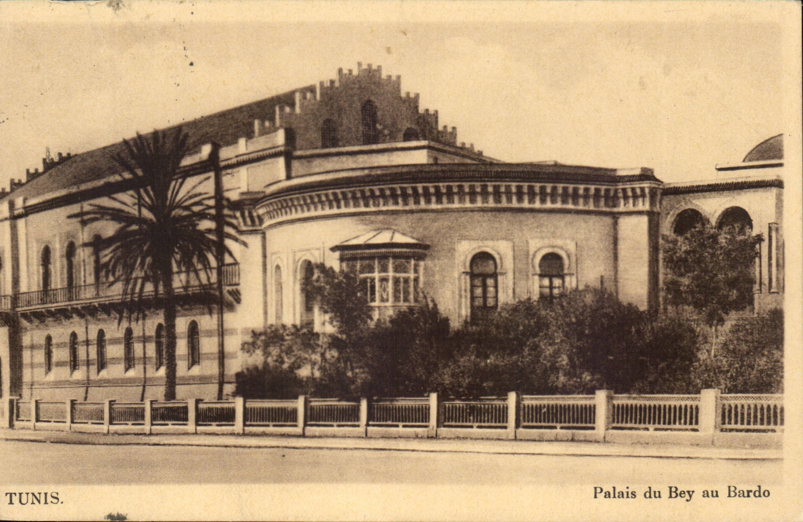 Tunisie CPA Tunis Palais du Bey au Bardo