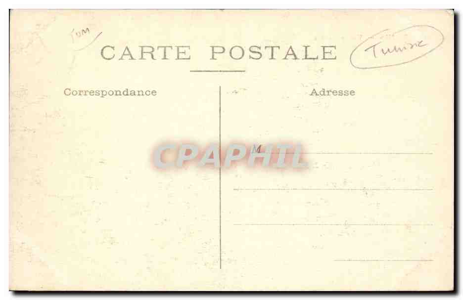 Tunisie CPA Tunis Vue generale — Rückseite
