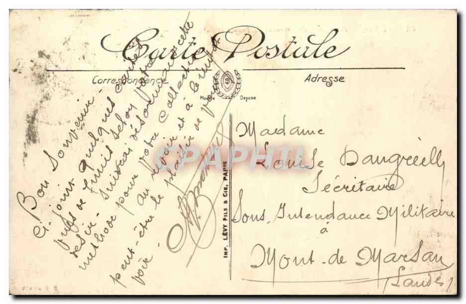 Tunisie CPA Tunis Perspectives des avenues de France et de Jules Ferry — Verso
