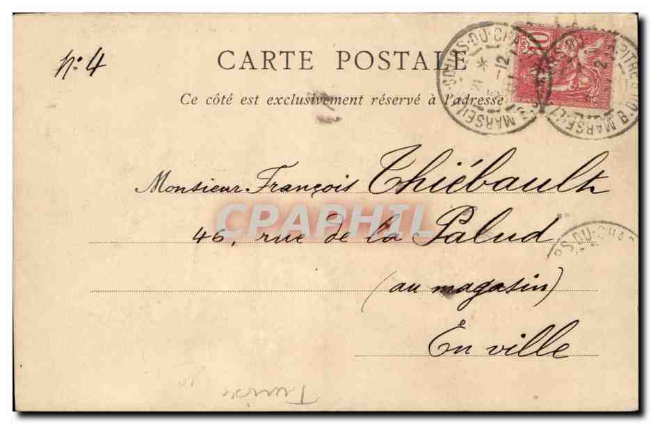 Tunisie CPA Tunis Tombeau du cardinal — Verso