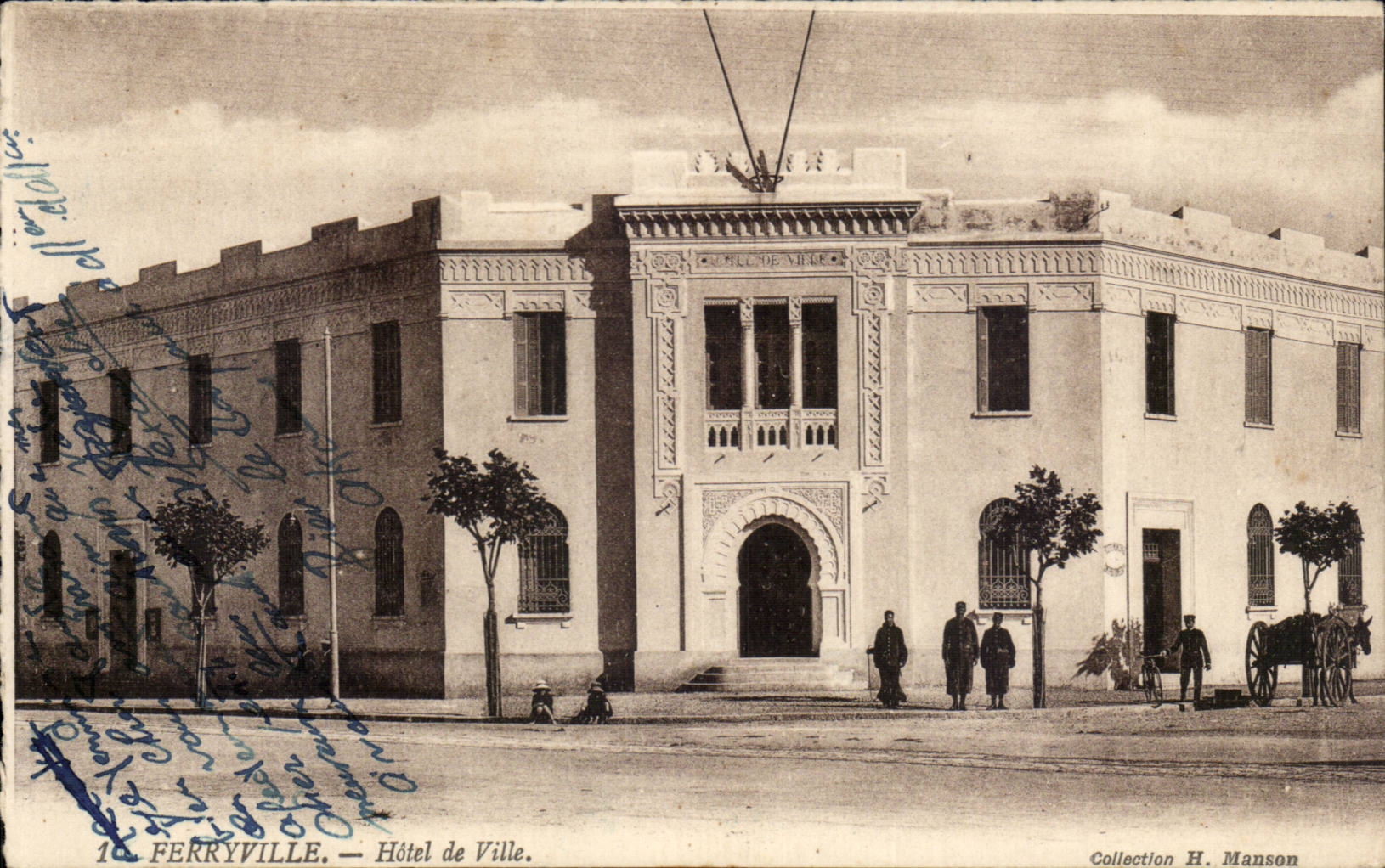 Tunisie CPA Ferryville Hotel de ville