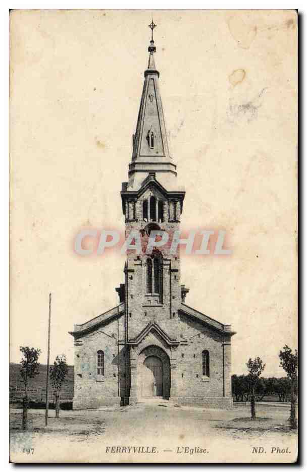 Tunisie CPA Ferryville l'eglise