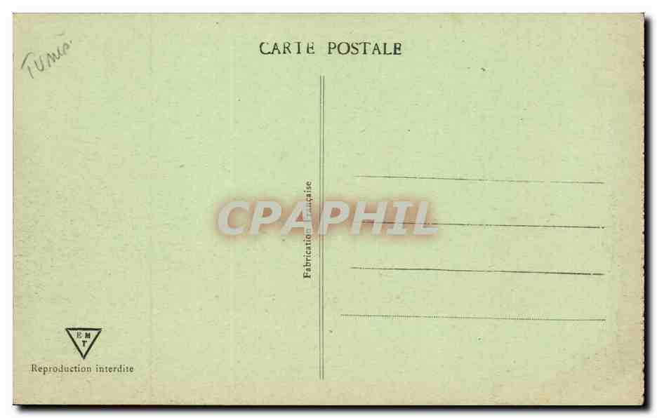 Tunisie CPA Tunis Avenue de France — Verso