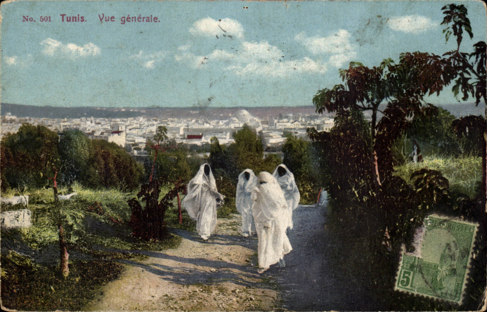 Tunisie CPA Tunis Vue generale (femmes)