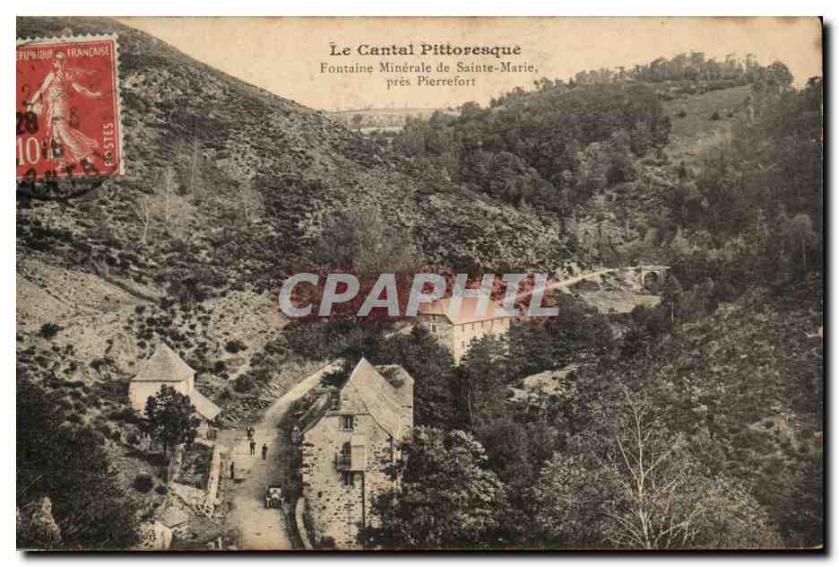 CPA Cantal Fontaine minerale de Sainte Marie pres Pierrefort