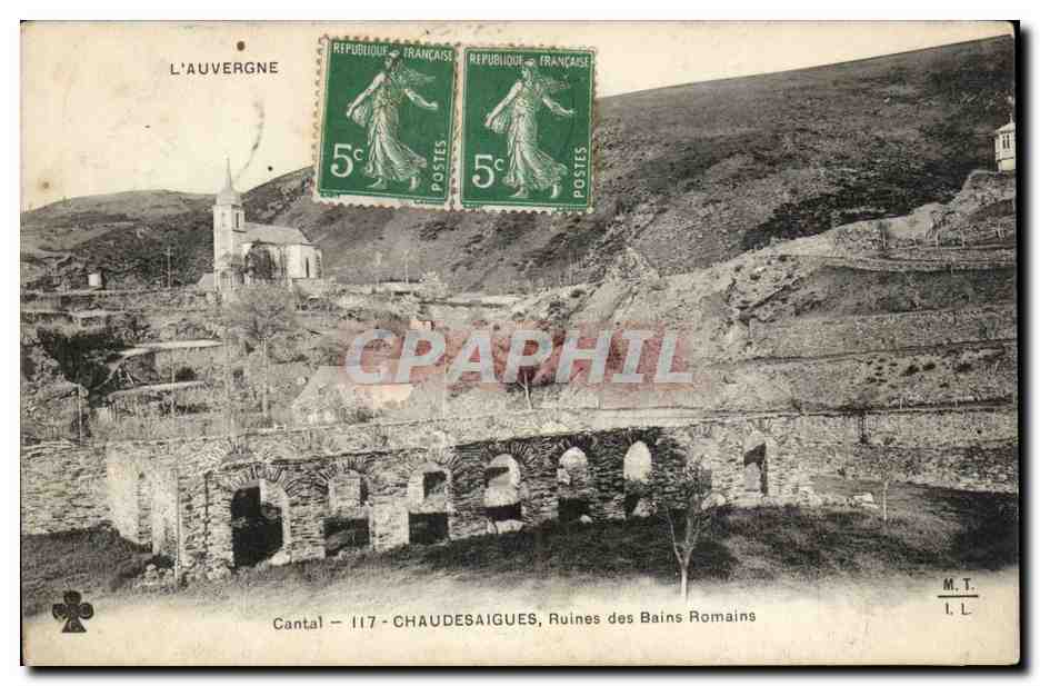 CPA Cantal Chaudesaigues Ruines des bains romains
