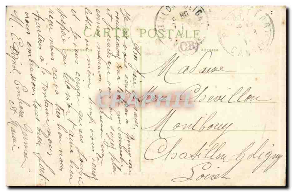 CPA Cantal Chaudesaigues Ruines des bains romains — Rückseite