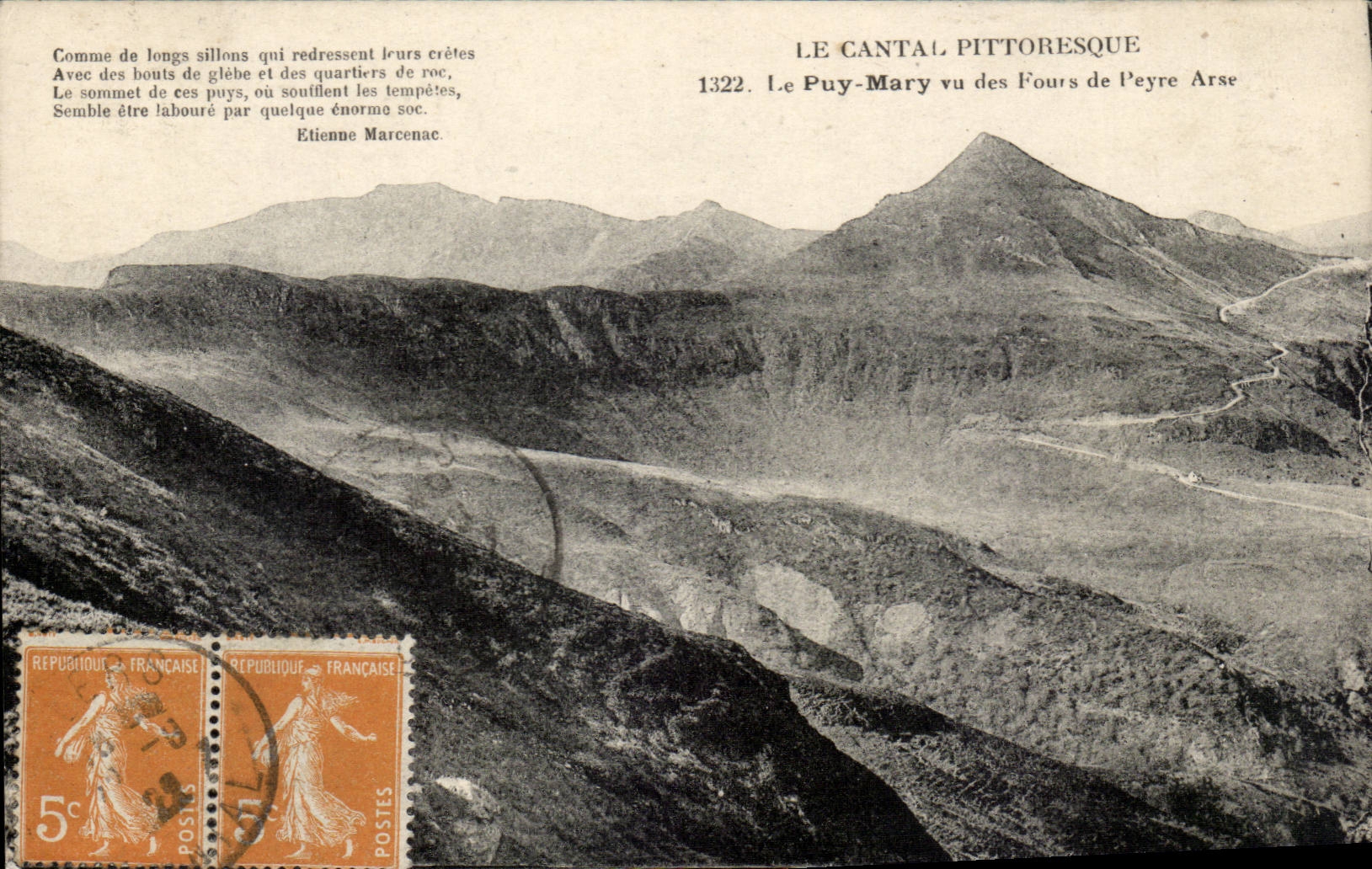 CPA Cantal Le Puy Mary vu des Fours de Peyre Arse