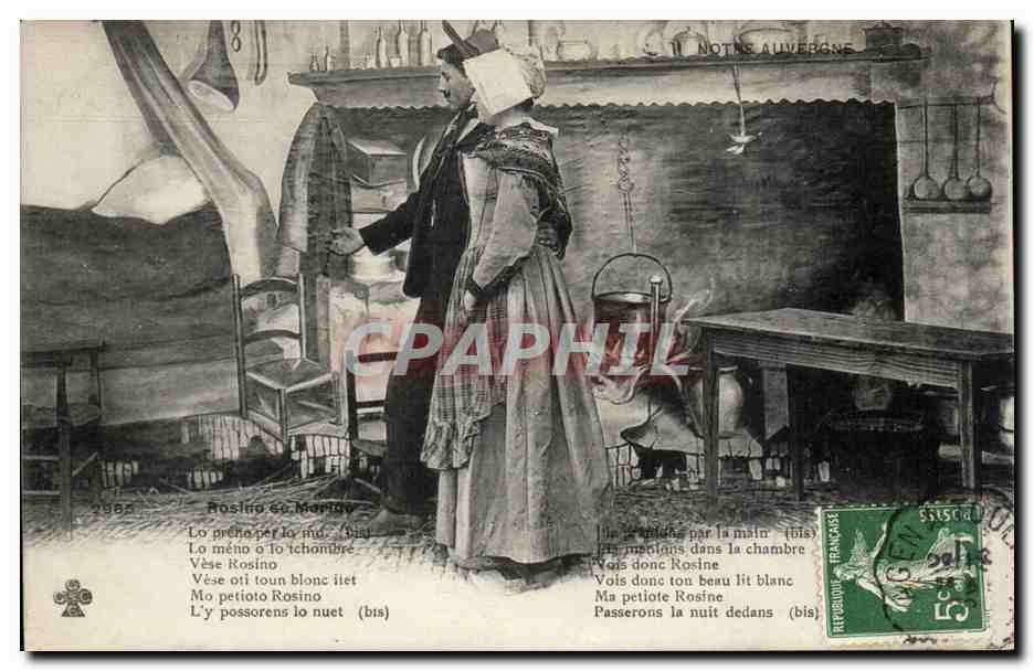 CPA Auvergne Costume Folklore