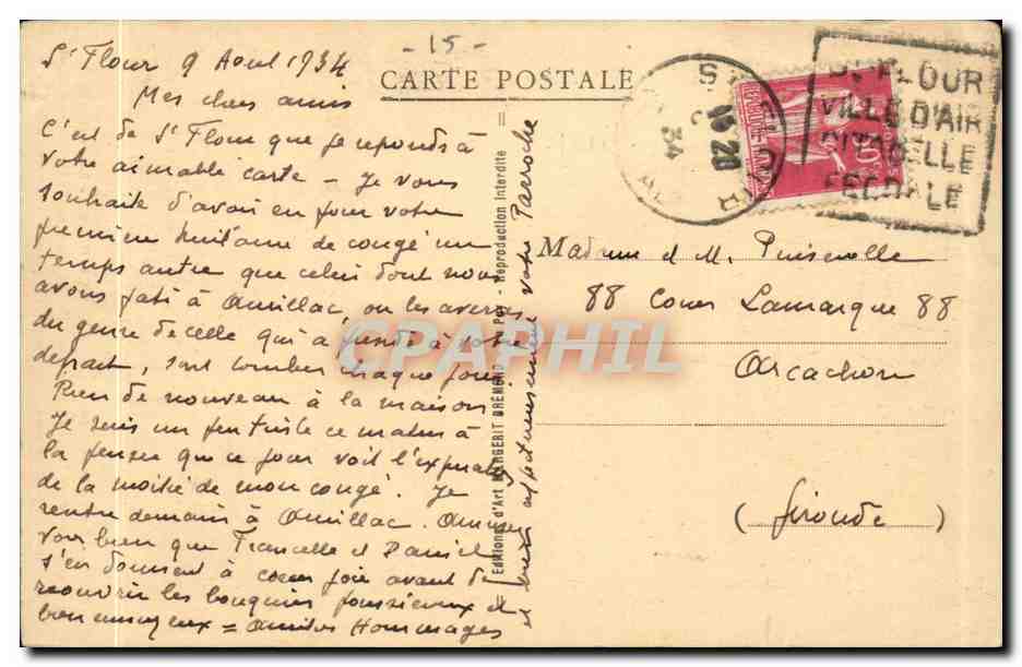 Le nouveau Pont de Tréboul (Cantal) — vue du barrage de Sarrans — éditeur Elan, n° 9935 — Reverso