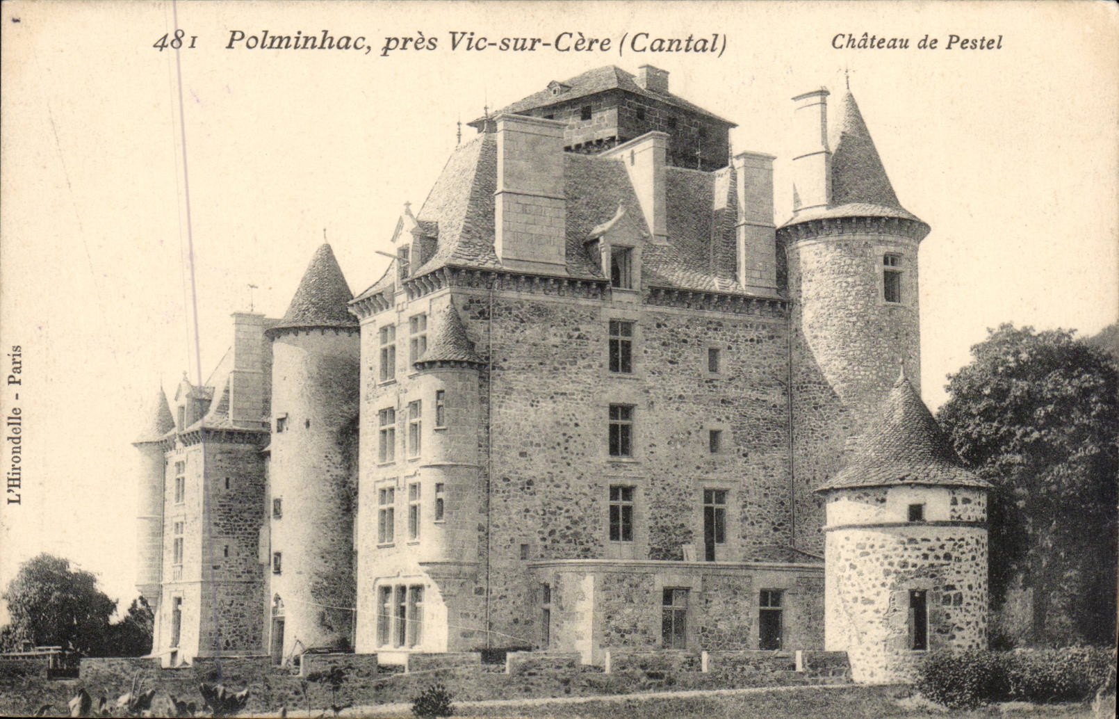 Polminhac CPA Pres Vic sur Cere Chateau de Pestel
