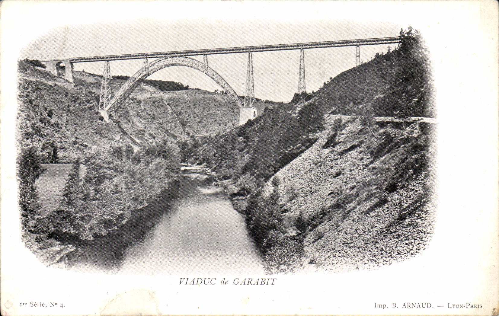 CPA Viaduc du Garabit (au dos publicite Societe des Caves a Roquefort Aveyron